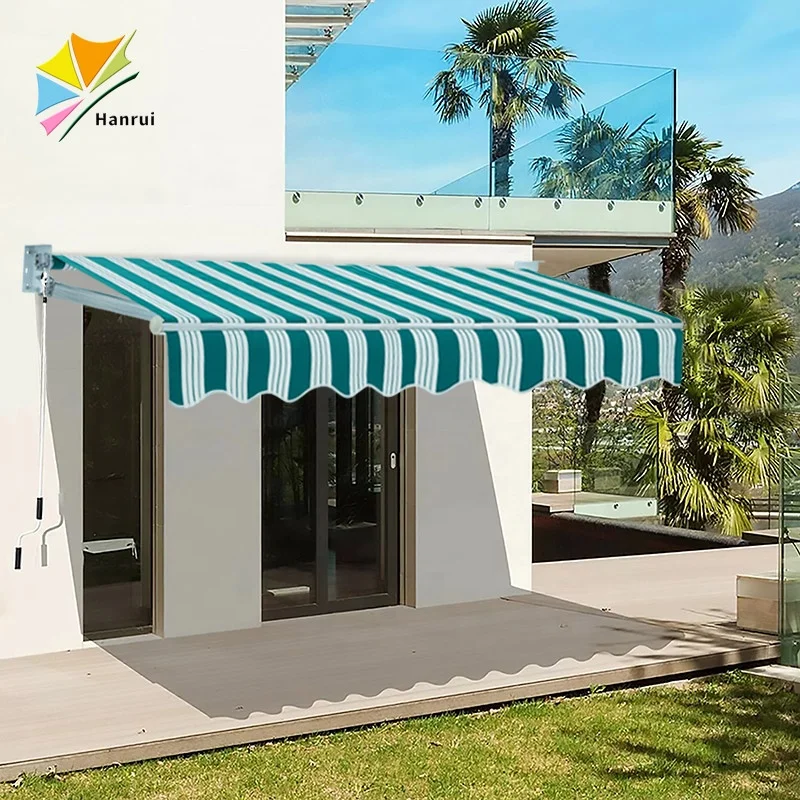 quality  aluminum retractable awnings rain shelter folding arm awning cover canopy outdoor for business