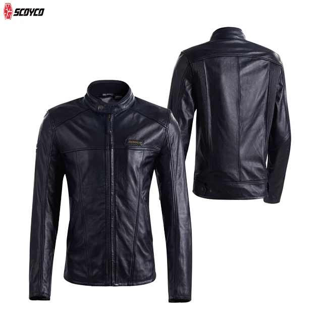 SCOYCO  real leather motorcycle jacket biker leather jacket mens riding jacket motorcycle padded