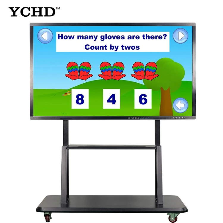 classroom smart board price 65 inch multi LED touch screen smart TV interactive display whiteboard