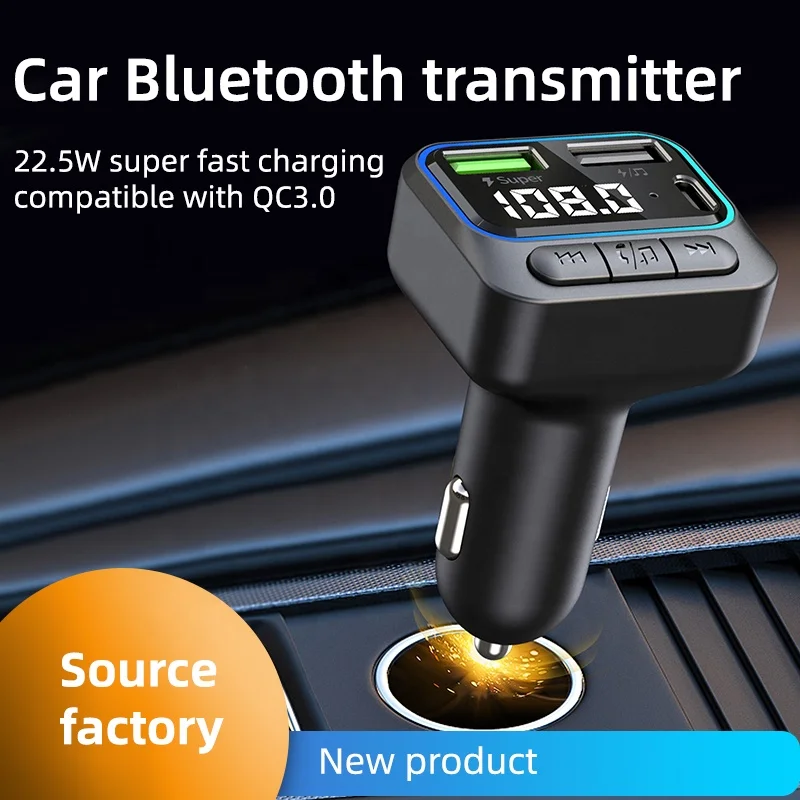 New universal Car Bluetooth radio mp3 player fm transmitter support tf card U Disk music playback usb charger for car