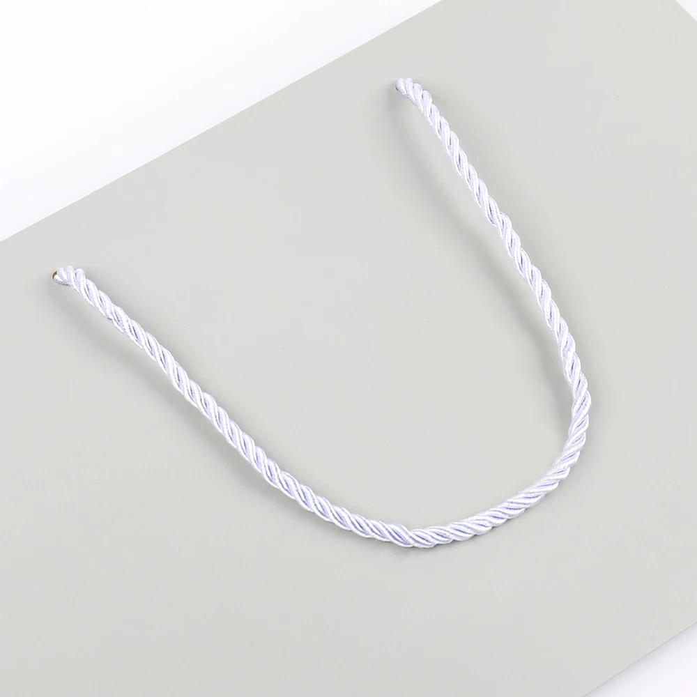 Reusable 100% paper luxury bag grey packaging white kraft paper bag for clothes