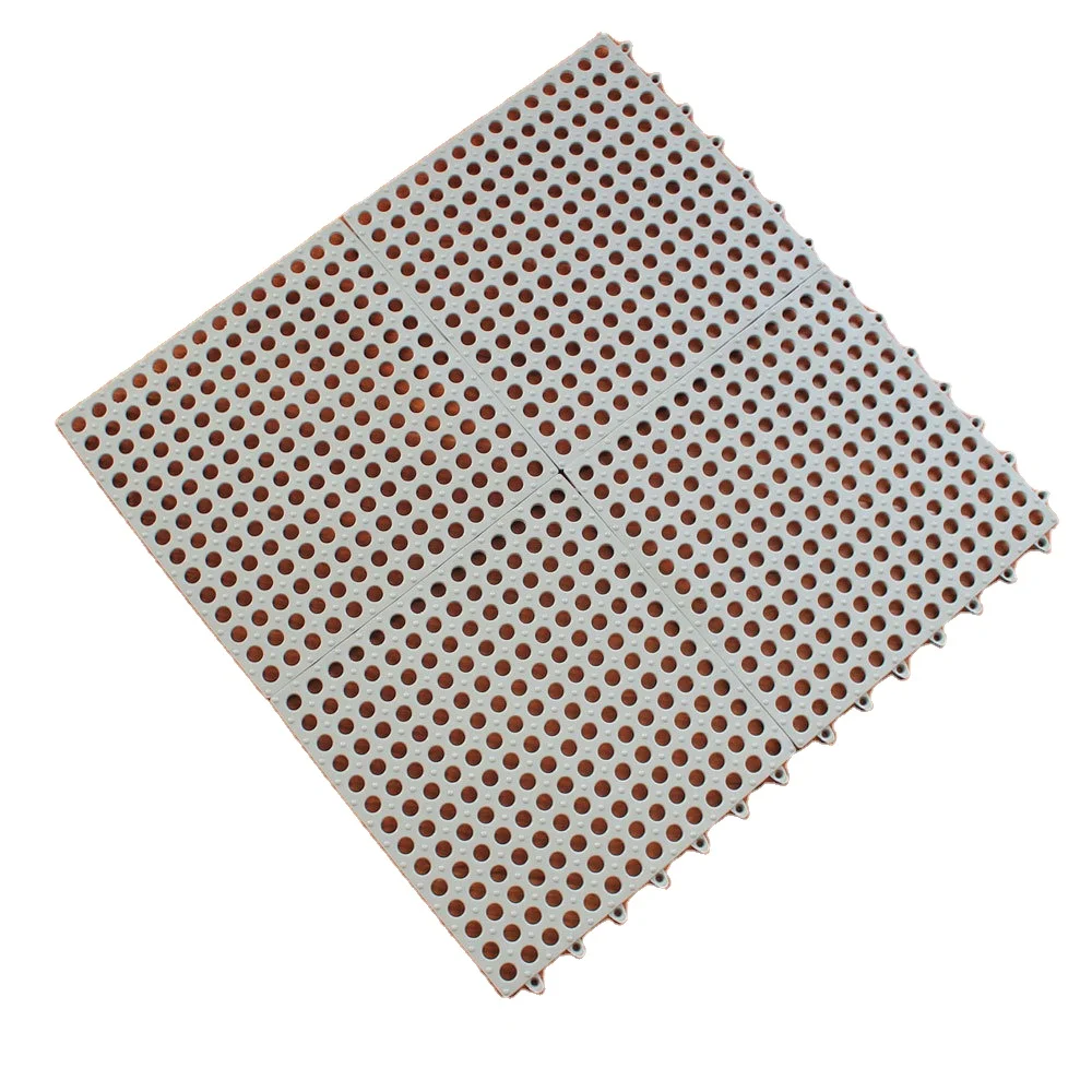 New Product Ideas Plastic Square Water Proof Split Joint Mat Non Slip Drain Hole Bathroom Bath Mat