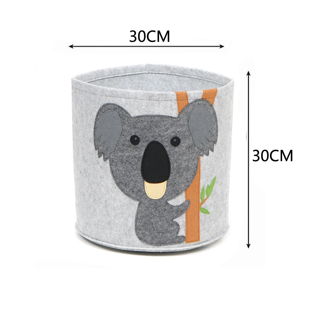 Складная корзина для белья Koala из войлока 30 см хранения игрушек детей коллекция корзин ванной или детской