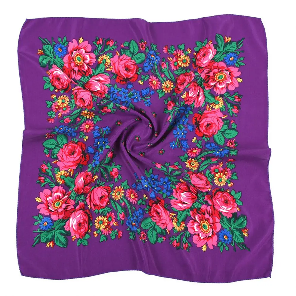 Russian Characteristic Square Scarf 70 * 70Cm Women Luxury Brand Winter Cotton Large Shawls Hijab Scarf Head