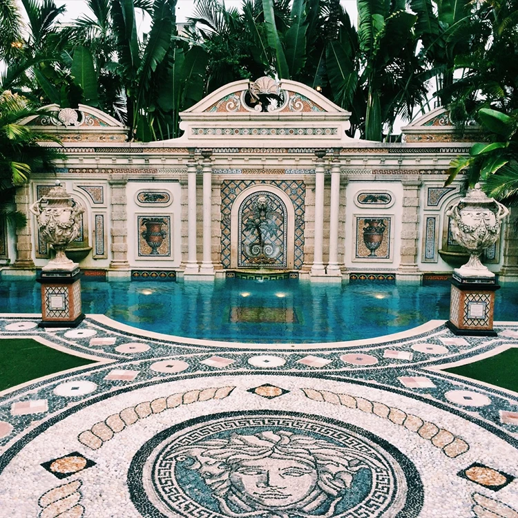 Настраиваемый мраморный мозаичный пол медальоны quare художественная декоративная плитка