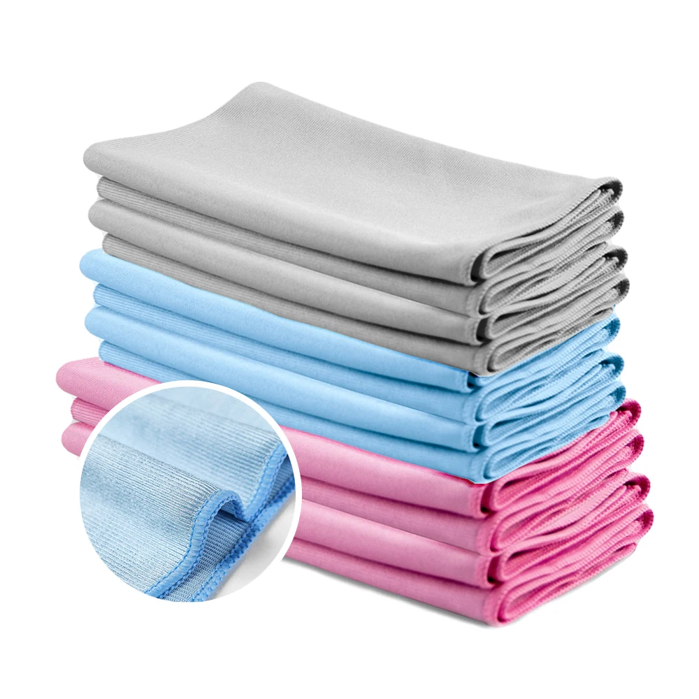High Absorbent Microfiber Glass cleaning cloth No scratch Custom kitchen towels