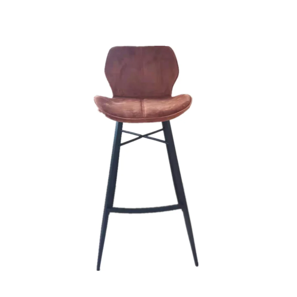 
Factory Direct Bar Furniture Sales Nordic Style Bar Stools Metal Legs 