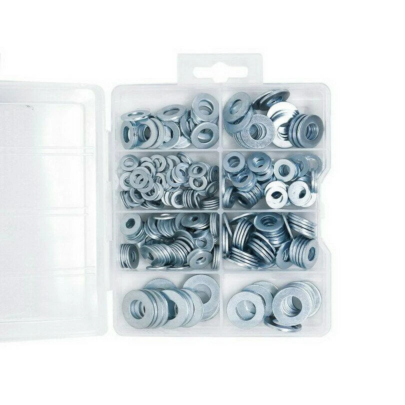 DIN125 a Zinc Plated Carbon Steel Silver or Customized Black Washer M8 M10 M12 M16 M20 Flat Washer Galvanized Plain Flat Washers