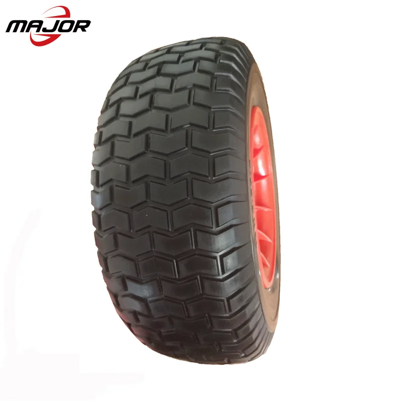 4.00-8 PU Foam Tire Filled Wheel Polyurethane Tire Wheel Barrow 16 inch polyurethane solid Wheel
