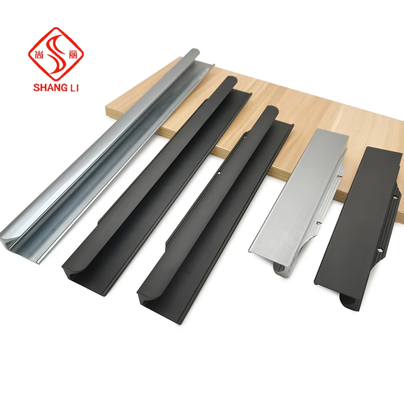 Modern Bedroom Furniture Door Pulls Black Gold Silver Drawer Kitchen Cabinet Handles Wardrobe Cupboard Handle Metal Part