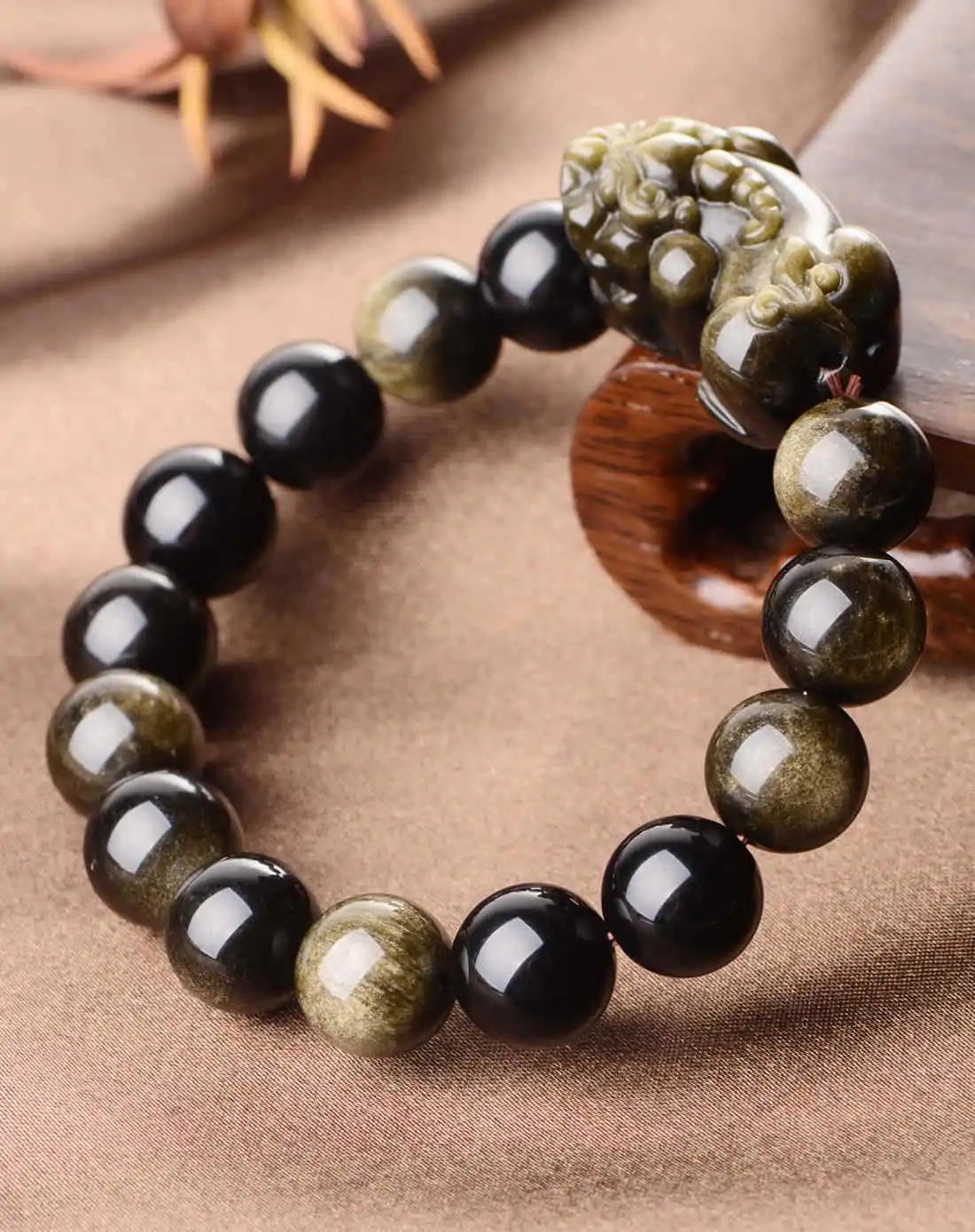 
Natural Gold Obsidian Beads For Crystal Jewelry For Wholesale 