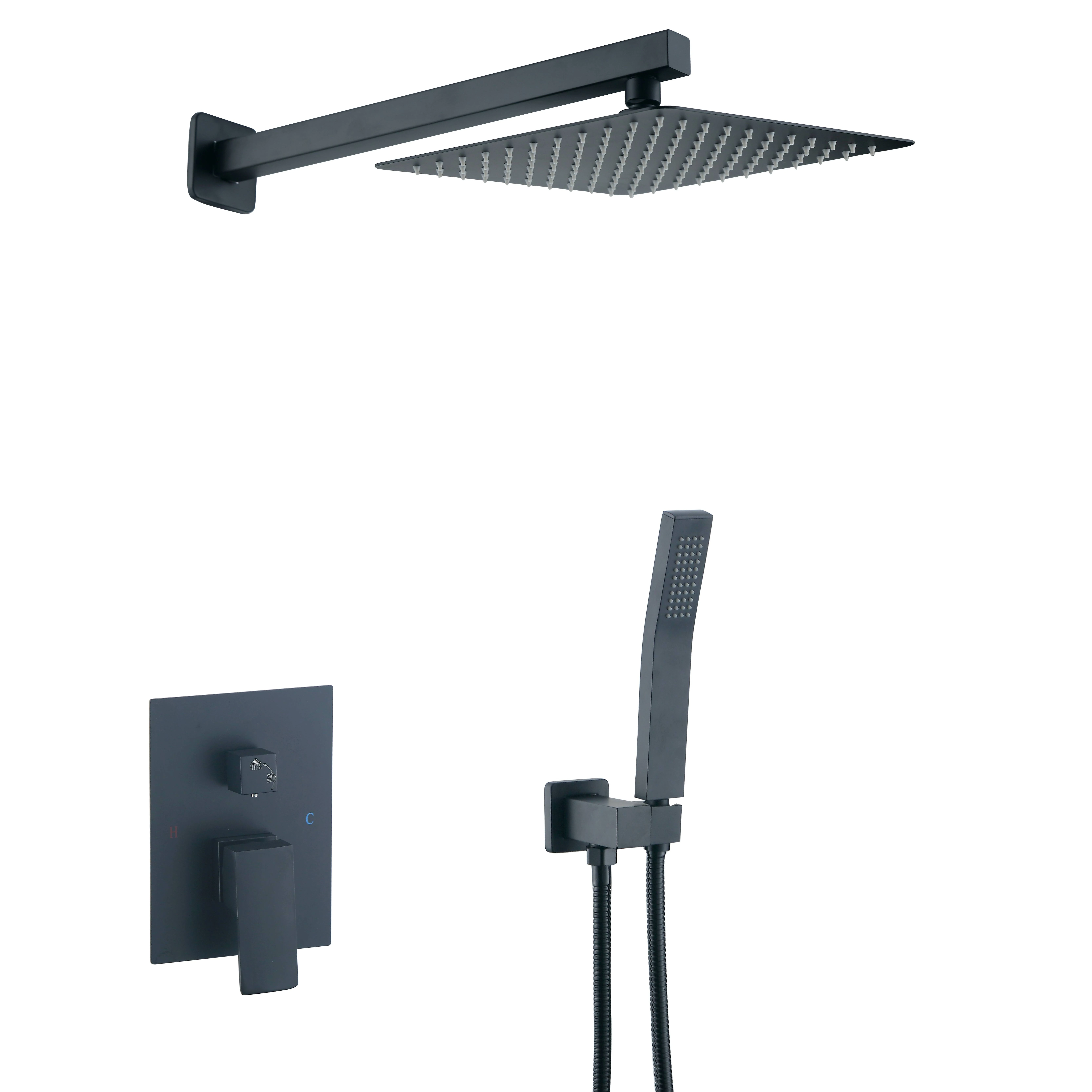  Black Brass Bathroom Wall Mounted