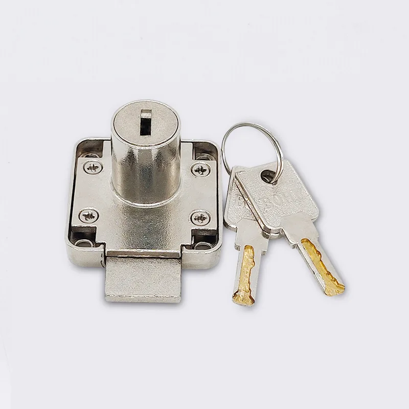 Factory Direct Selling Furniture Decoration Hardware Zinc Alloy Master Drawer Lock Nickel Plated Furniture Lock