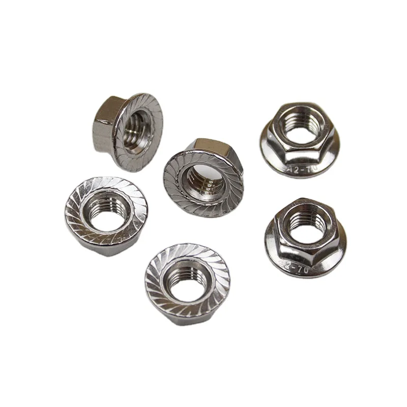 Устойчивая пластичность грузоподъемность против усталости Металлообработка низкий вес дешевле нетоксичные фланцевые гайки DIN 6923