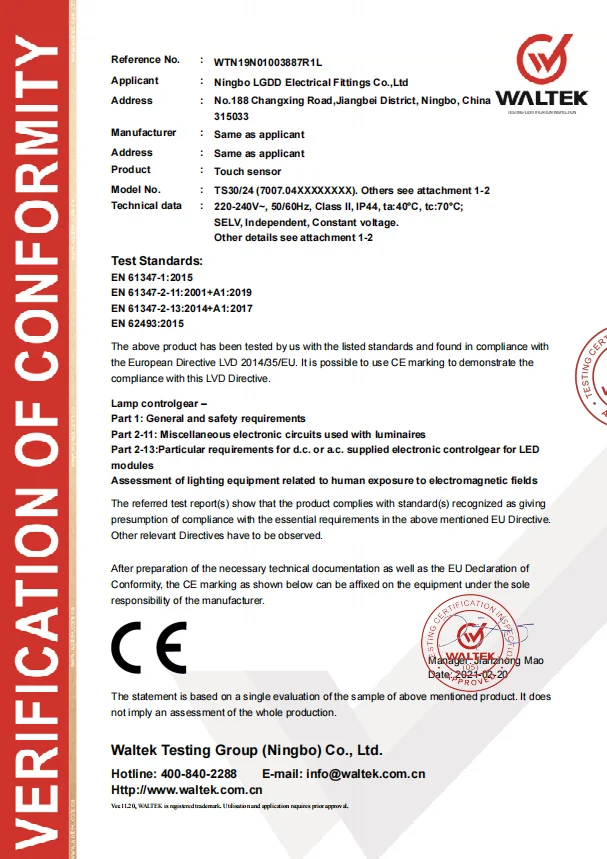 CE LVD Certificate Dimmable CCT Change Smart Led Light  Mirror Touch Sensor Switch With Defogger Function