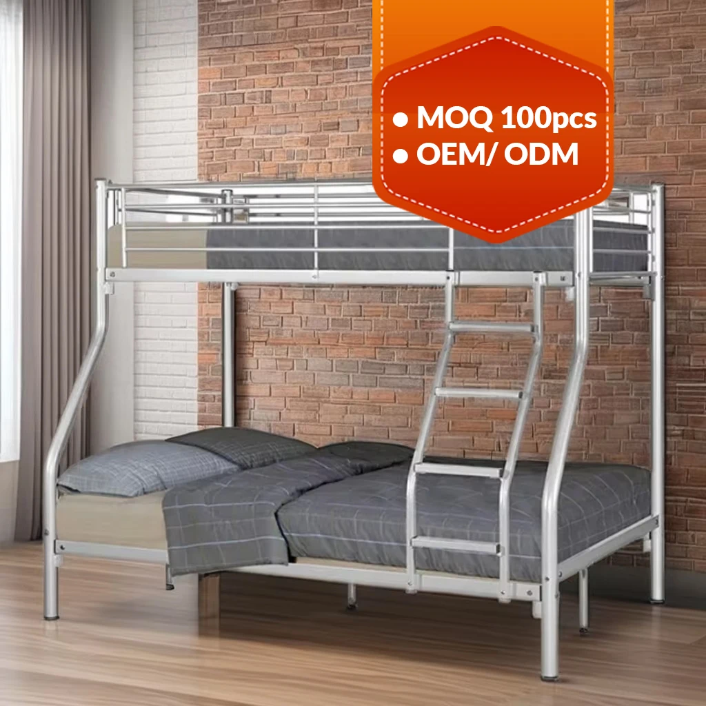 Hot Sale OEM Double Decker Bed Platform OEM Bunk Beds Metal Loft Bedframe ODM Malaysia Manufacturer Two Tier Beds