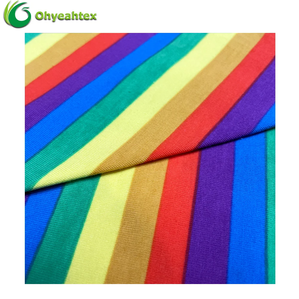 Hot Sale Custom Pattern Knitted Plain Jersey Cotton Spandex Printed Fabrics For Shirt
