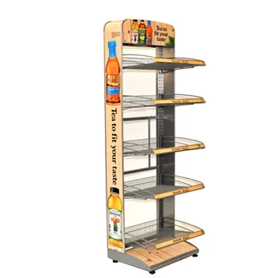 Beverage rack Metal Drink Display Rack POP Display