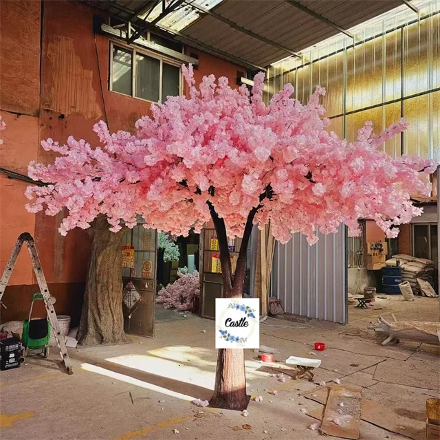 F-C0336 Pink tree purple artificial tree purple cherry blossom artificial red flowers tree