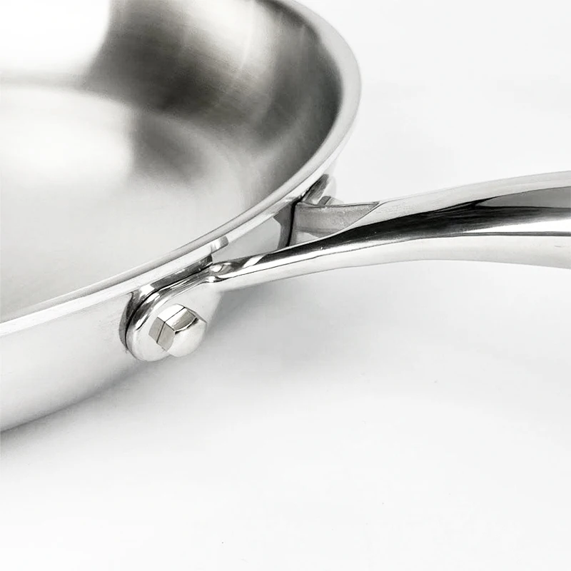 Wholesale Modern Design 3-Ply Stainless Steel Nonstick Pan Sets Steak Frying Metal Skillet Pan Collection