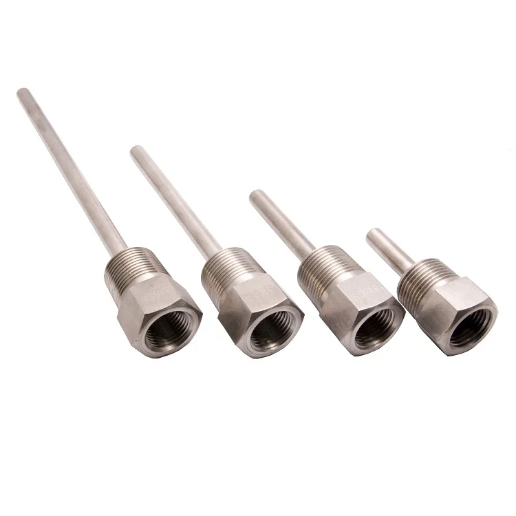 Custom CNC Machining Stainless Steel Brass Thermowell for Temperature Sensor Probe