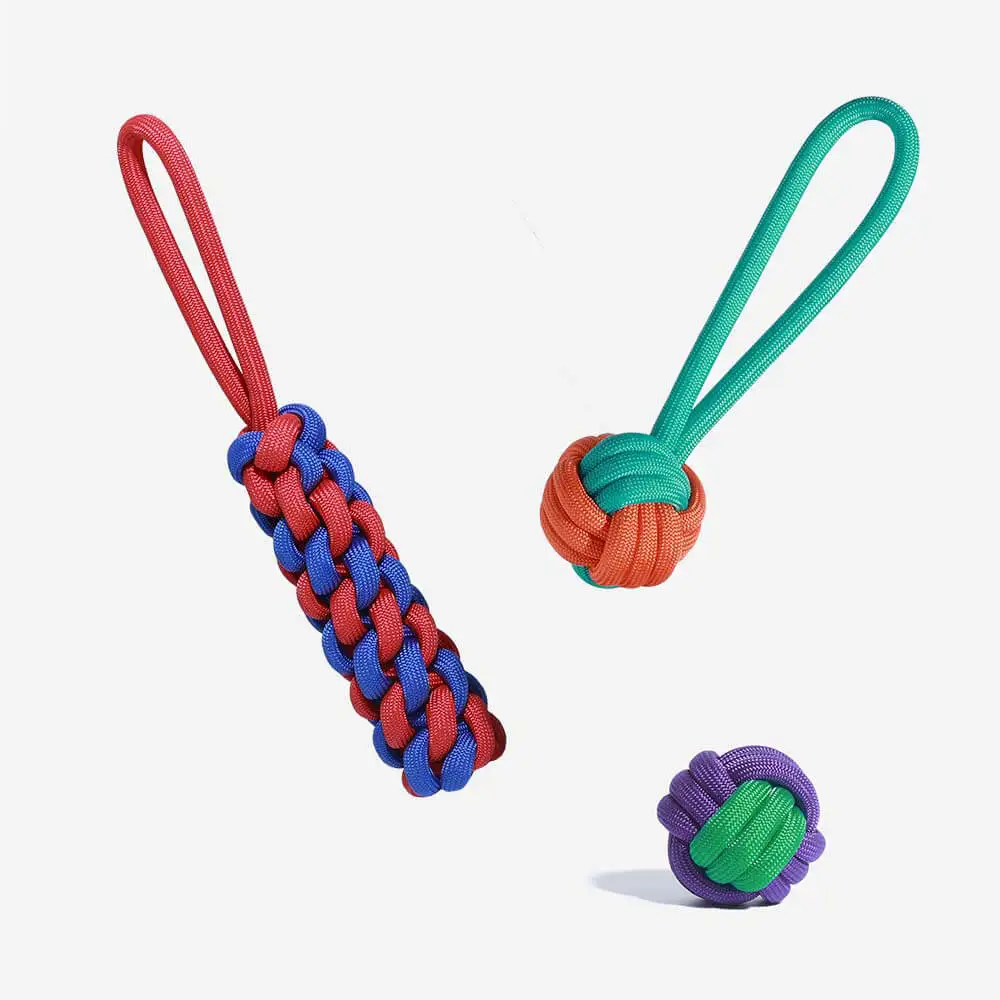 Tug Rope Toys for Dogs Chew Hippo Custom Hemp Nylon Rope Knot Chew Toys Dog Dental Plush Tennis Ball Cotton Pet Set Rope Dog Toy