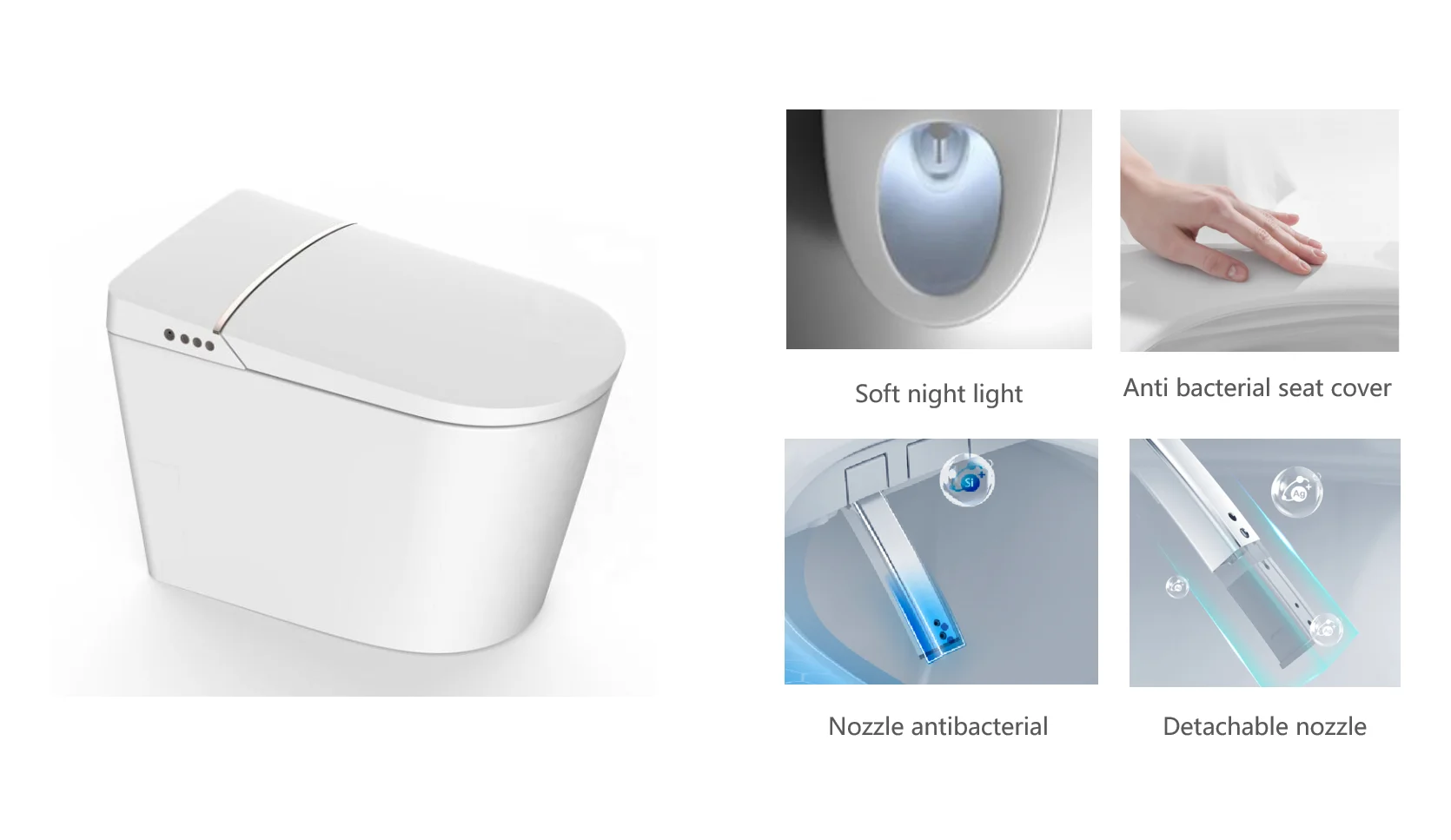 High-Tech Intelligent European design smart electric bidet wc Wholesale Electric Chinese Smart WC Toilet