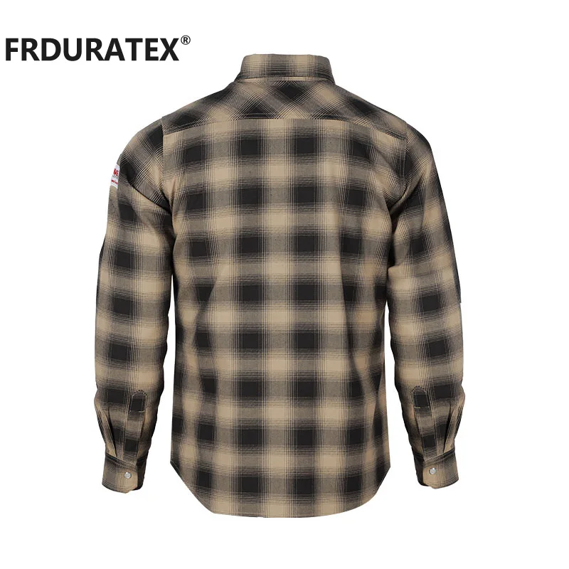 Wholesale UL Certificated NFPA2112 FR Plaid Fire Resistant Mechanic Workwear Welding Work FR Printing shirts For Worker
