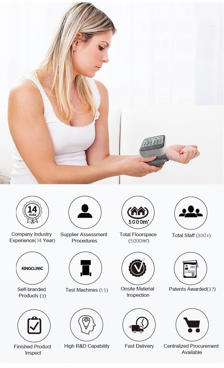 Finicare Wrist Blood Pressure Monitor Backlit Display Tension Meter  Automatic Wrist Blood Pressure Monitor