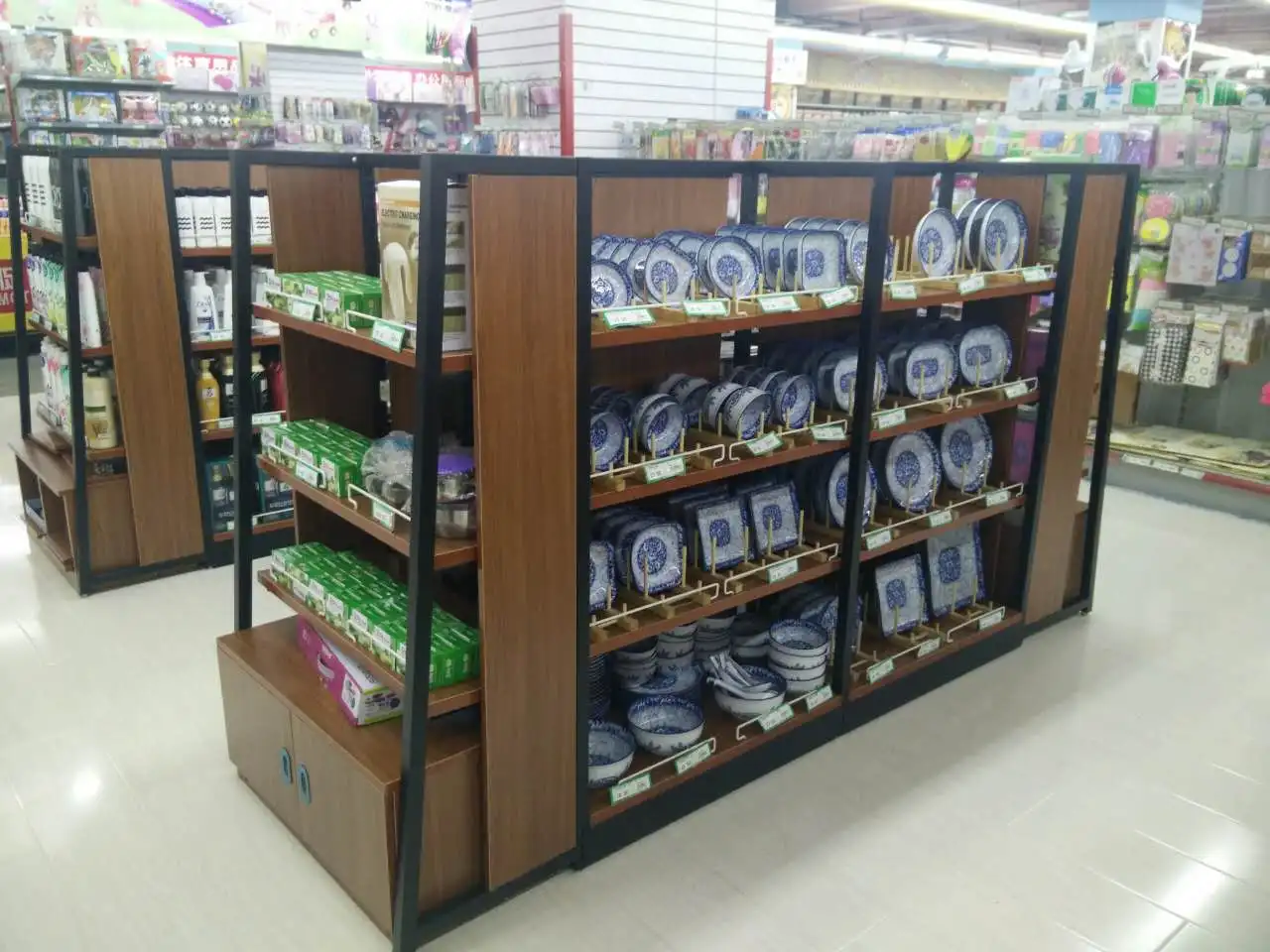 Good Price Beautiful Gondola Supermarket Rack Store Shelf for Sale Light Duty /pharmacy shelving /Grocery Store Display Racks