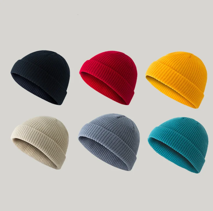 Вязаные шапки Skullies облегающие зимние женские мужские унисекс Мягкие