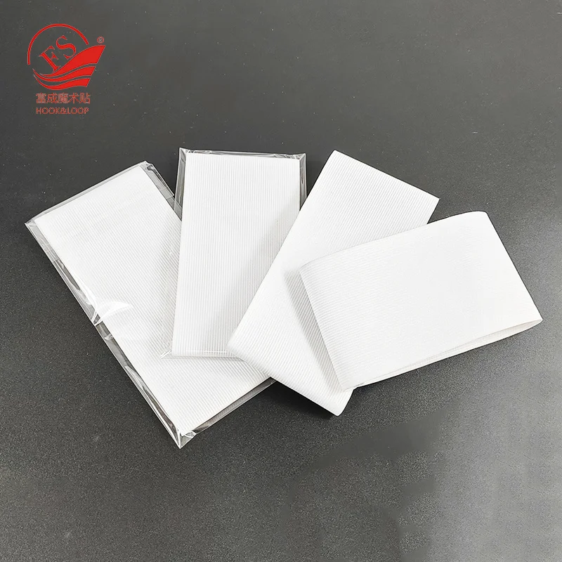 Wholesales 80*360 mm  Elastic Hook And Loop Soccer Football  Captain Armband In White Color