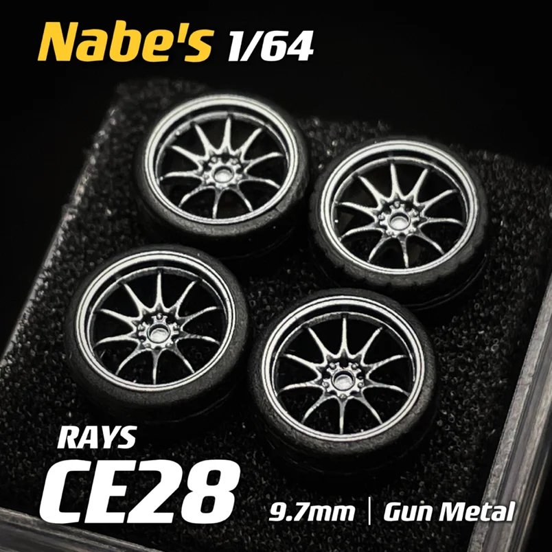 Nabes Chika Wheels  BBS RS / Supper RS Stance Rubber Tires for 1:64 Model Car