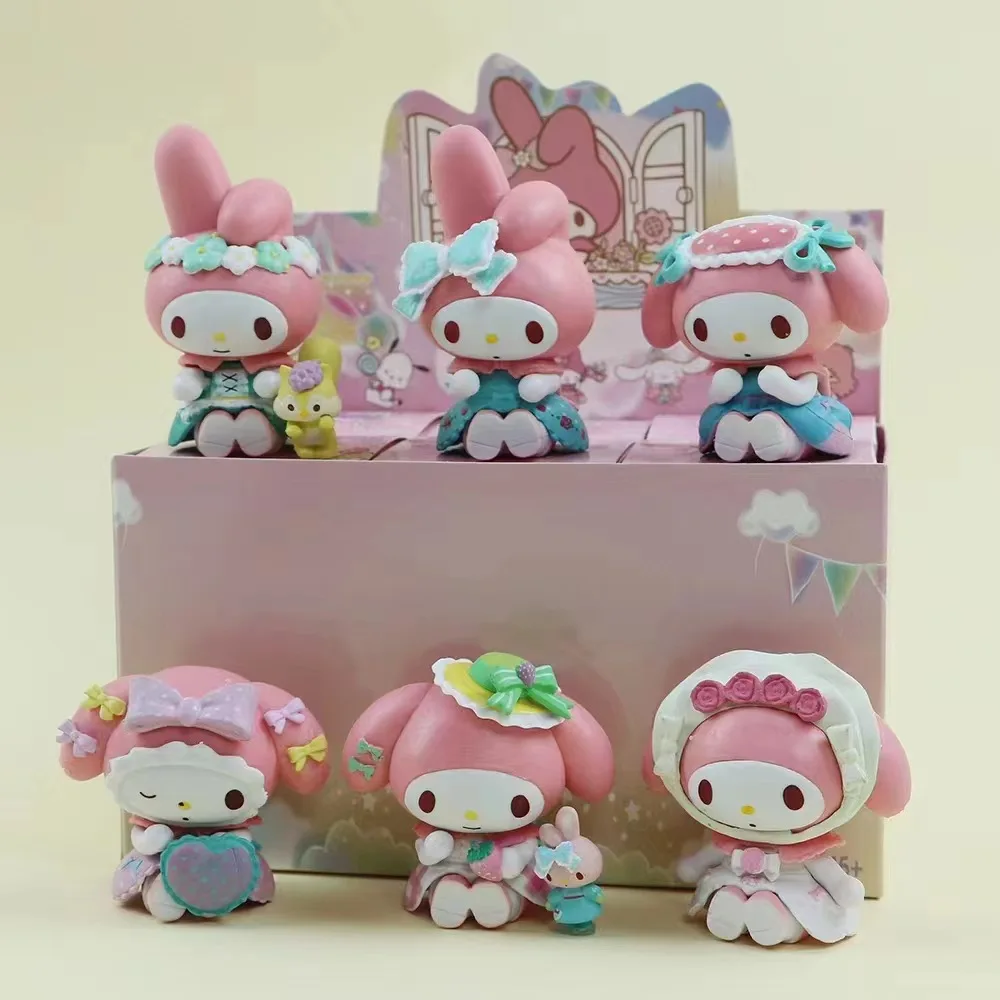 Cartoon Sanrios Kuromi Melody Pvc Action Anime Figure Toy Blind Box With Box