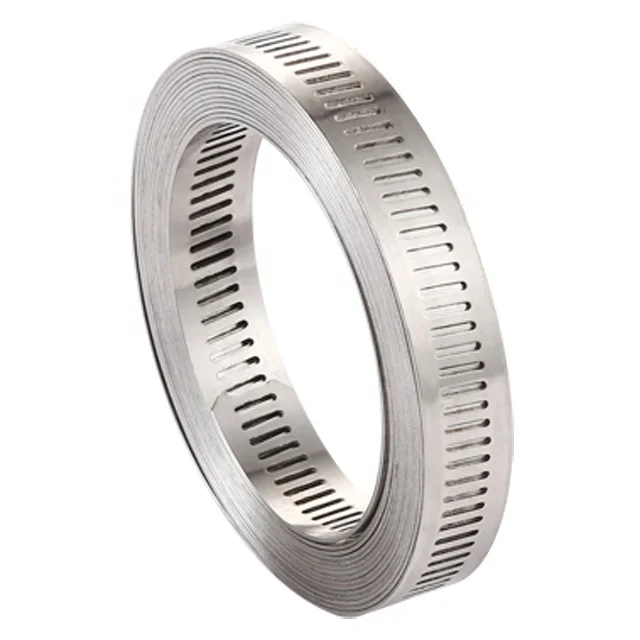 8mm /12.7mm bandwidth 3 meters/30 meters length Stainless steel American type Perforated endless band roll / tape