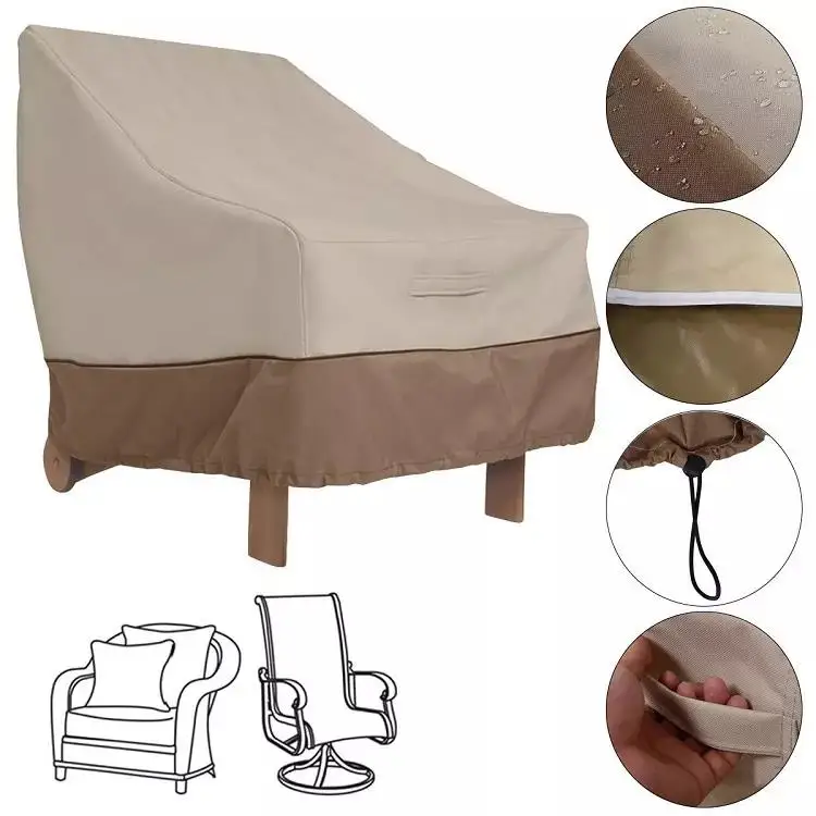 Factory Outlet Waterproof Outdoor Table Chair Cover Fade Resistant Heavy Duty Garden Patio UV Resistant Furniture Cover