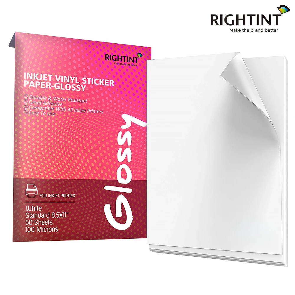 Best label sticker paper material paper sticker sheets vinyl sticker paper 8.5x11 inches for inkjet printer