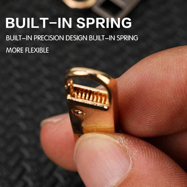 Removable zipper head electroplating zipper pull head men and women luggage clothing unlock lock head zipper piece