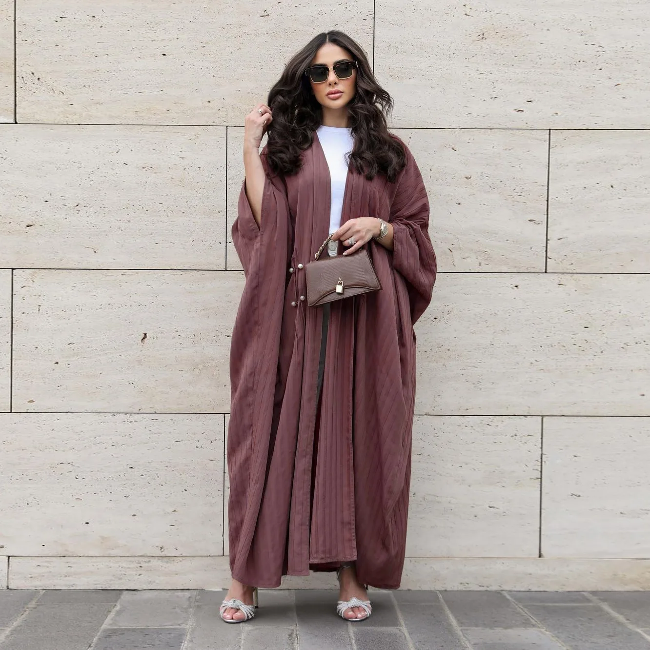 Solid Color Arab Dubai Turkish  Muslim Islamic Abaya Robe Cardigan Muslim Woman Modest Dress Women Hijab Clothing Abayas Dress