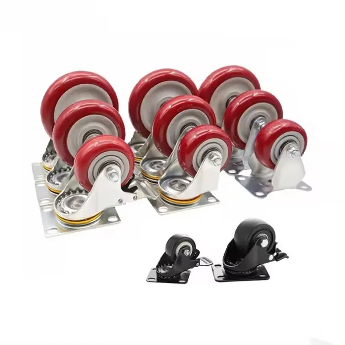 mobile workbench furniture casters wheel directional wheel brake wheel universal swivel casters with mounting plate