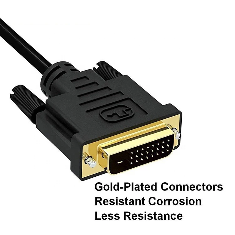 DVI-D DVI D to VGA Cable Adapter 24 1 25Pin Video Converter HD 1080P