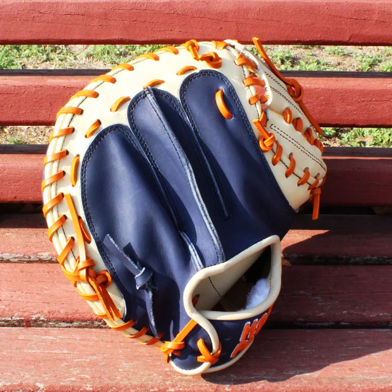 Professional Factory Wholesale Baseball Softball Kip Leather Catcher Glove Left Handed