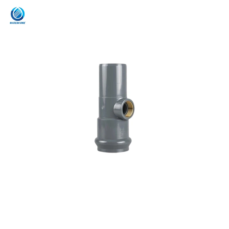Manufacturers Wholesale High Quality Pressure Fittings PVC Tee Fitting with Copper Threaded F/S Faucet Rubber Ring