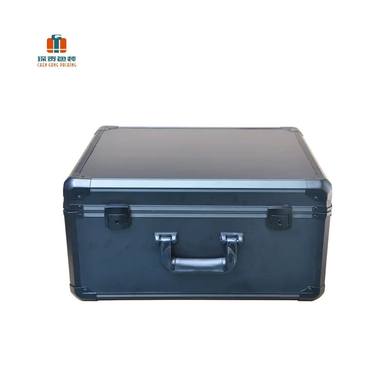 Metal Hard Carrying Black Aluminum Waterproof Flight Case Foam Insert