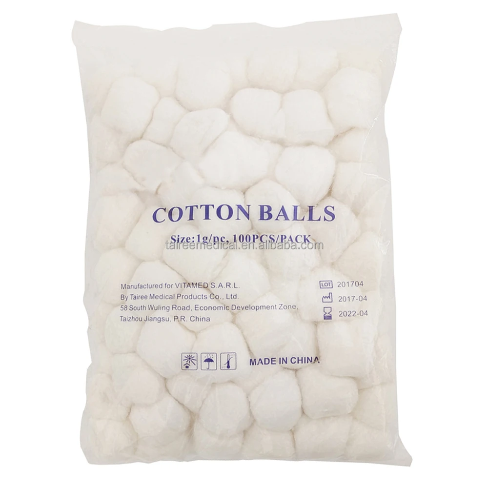 eco friendly medical disposable absorbent cotton wool balls