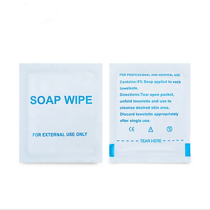 Direct factory offer individually packaging cleaning soap tissue for external use  only