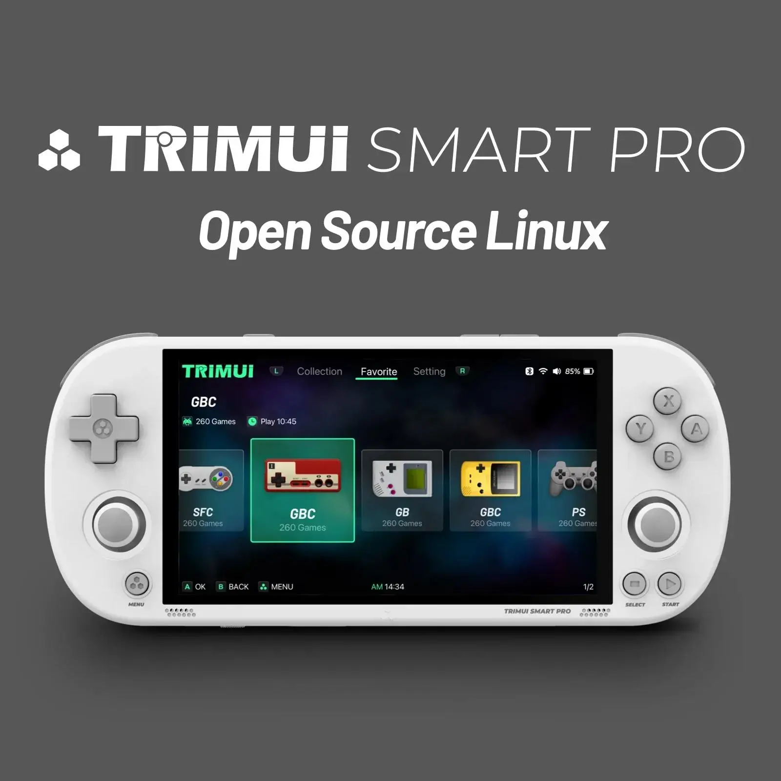 2024 New Arrival Trimui Smart Pro Handheld Game Consoles 4.96 Inch Ips Pocket Game Consoles Linux Game Players
