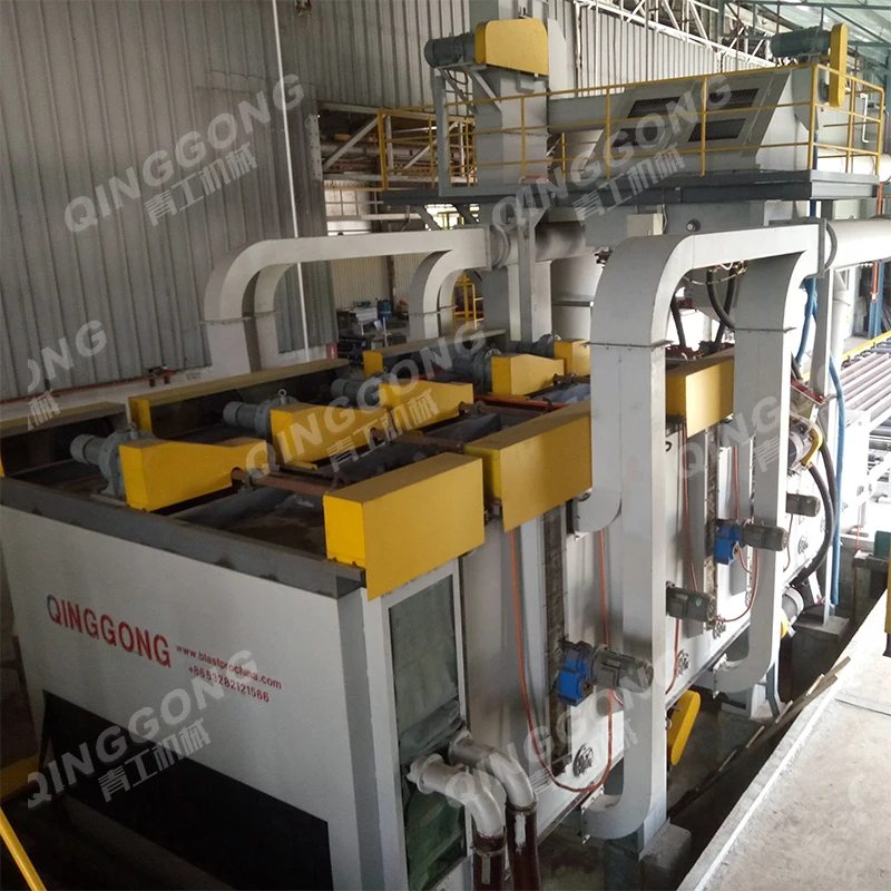 Preservation Lines shot blaster steel abrator painting drying shot blasting machine for pipes