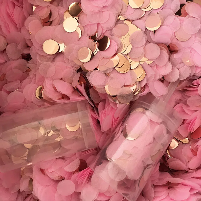 
Birthday decorations Confetti pop Rose Gold and Pink 