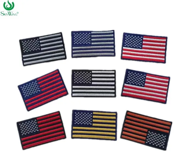 Wholesale Machine Embroidered Patches Fabric Iron-On Backing for Car-Caps Jackets Jeans Uniforms with Designer Logo Appliqued